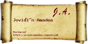 Jovián Amadea névjegykártya